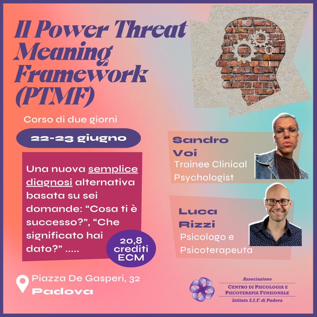 volantino corso Il Power Threat Meaning Framework (PTMF)